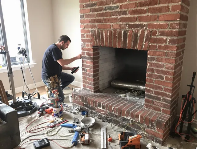Hialeah Chimney Sweep specialist finalizing chimney liner service in Hialeah, FL
