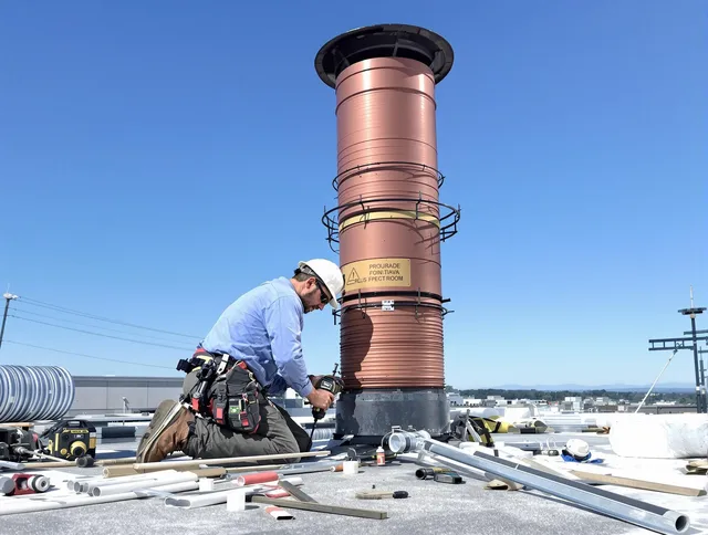 Installed chimney liner by Hialeah Chimney Sweep in Hialeah, FL