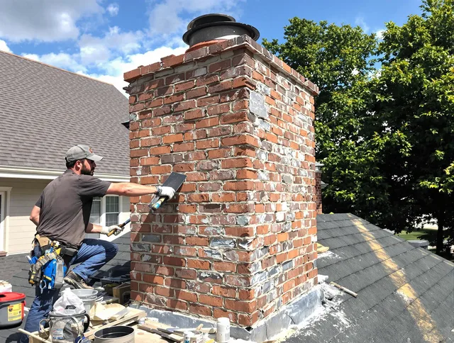 Completed chimney rebuild by Hialeah Chimney Sweep in Hialeah, FL
