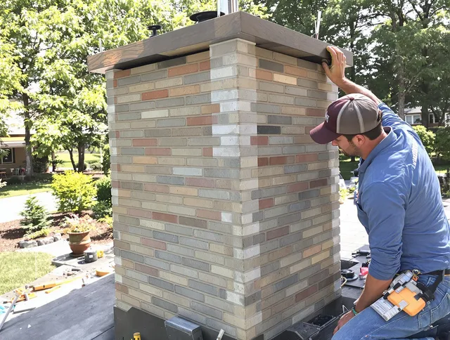 Hialeah Chimney Sweep completing a modern chimney remodel in Hialeah, FL