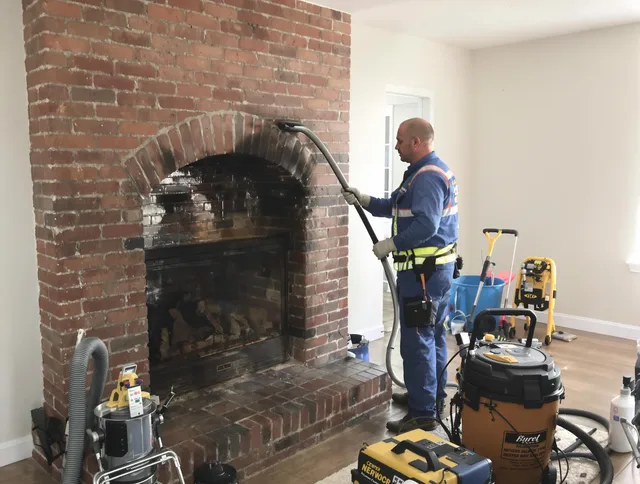 Hialeah Chimney Sweep expert performing detailed chimney sweep in Hialeah, FL