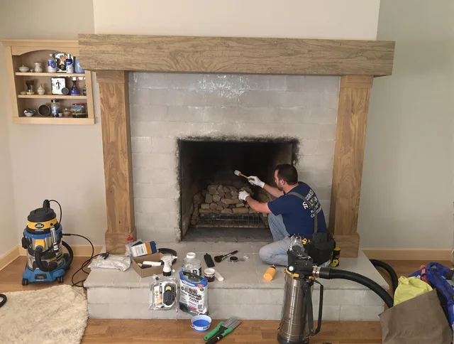 Detailed creosote removal process by Hialeah Chimney Sweep in Hialeah, FL