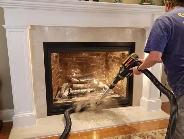 Fireplace cleaning performed by Hialeah Chimney Sweep in Hialeah, FL