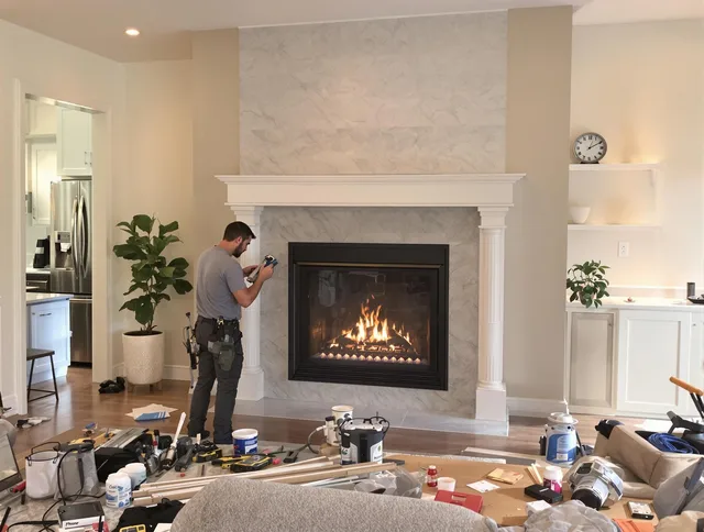 Newly installed fireplace by Hialeah Chimney Sweep in Hialeah, FL