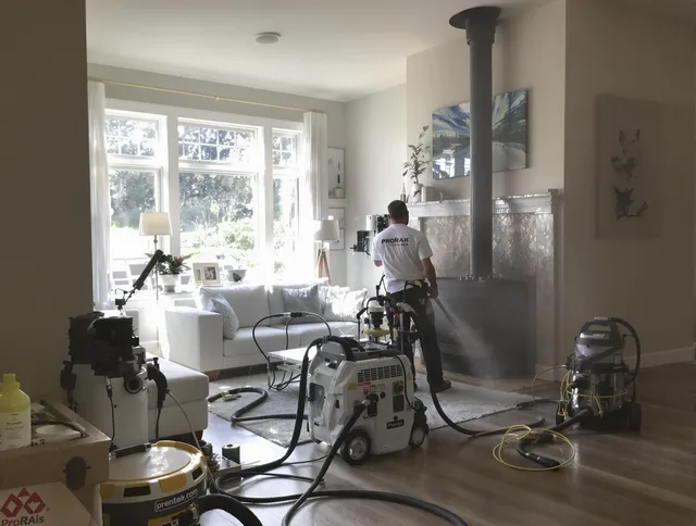 Soot removal service by Hialeah Chimney Sweep for a fireplace in Hialeah, FL